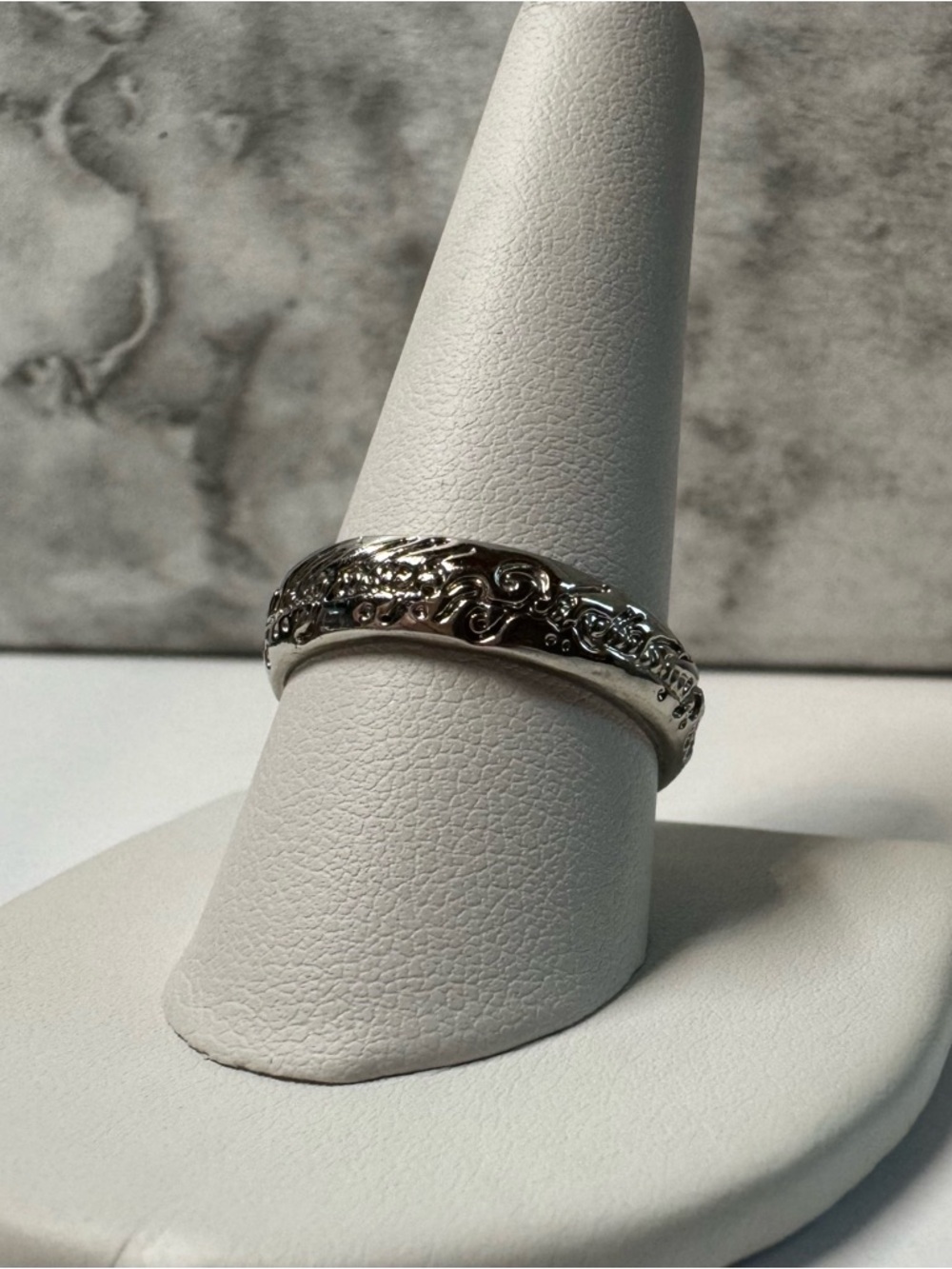 Lord of the Rings Elvish Ring 925 Sterling Silver Size 10 LOTR Collector - Picture 3 of 7